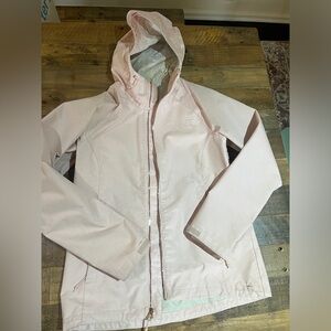 The North Face baby pink raincoat